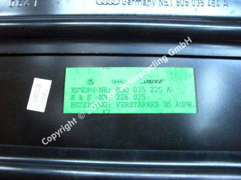 Verstaerker Bose 8D0035225A Audi A4/S4 Lim/Avant (B5) BJ: 1999